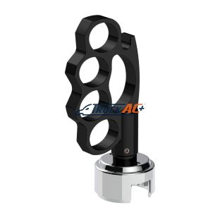 Knuckle Gearshift Knob With 13/15/18 Speed Adapter - Black - United Pacific 70598