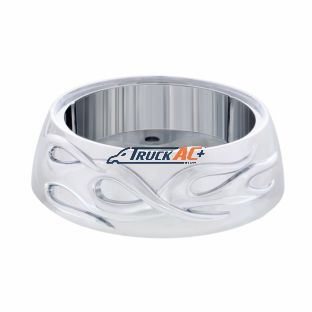 Chrome Flame Horn Button Bezel - United Pacific 88223