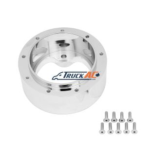 Chrome Aluminum 3-Bolt Hub Adapter for 9-Screw Steering Wheel - United Pacific 88305
