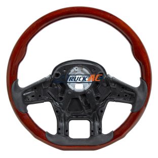 18" YourGrip Wood Steering Wheel For 2012-2021 Peterbilt 579 & 2013-2021 Kenworth T680 - United Pacific 88189