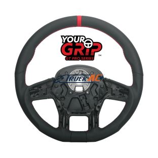 18" YourGrip GT PRO Leather Steering Wheel For 2012-2021 Peterbilt 579 & 2013-2021 Kenworth T680-Black - United Pacific 88371