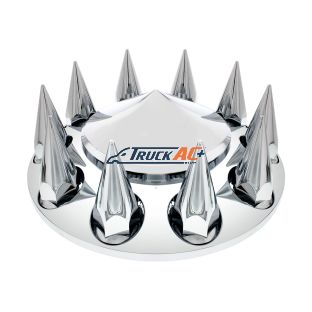 Pointed Front Axle Cover With 33mm Spike Thread-On Nut Covers - Chrome - United Pacific 10241