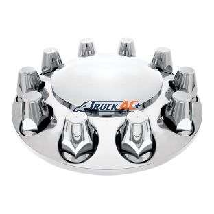 Dome Front Axle Cover With 33mm Standard Thread-On Nut Covers - Chrome (Color Box) - United Pacific 10257