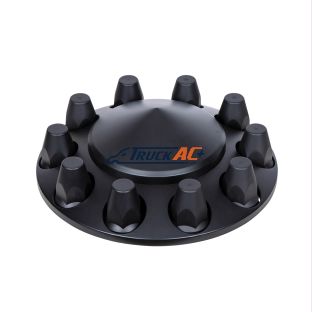 Pointed Front Axle Cover With 33mm Standard Thread-On Nut Covers - Matte Black - United Pacific 10339