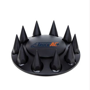 Dome Front Axle Cover With 33mm Spike Thread-On Nut Covers - Matte Black - United Pacific 10341