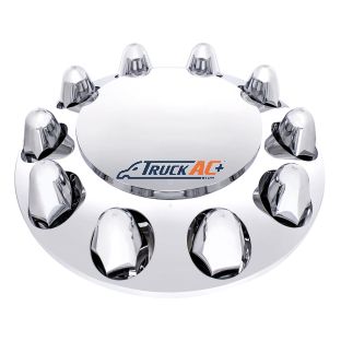 Dome Front Axle Cover With 1-1/2" Push-On Nut Covers - Chrome (Color Box) - United Pacific 10347