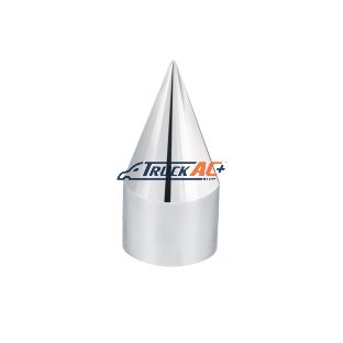 33mm X 4-1/8" Chrome Plastic Spike Nut Cover - Thread-On - United Pacific 10007B