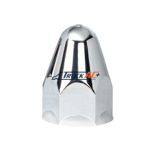 1-1/2" X 2-3/4" Chrome Plastic Bullet Nut Cover - Push-On - United Pacific 10045B
