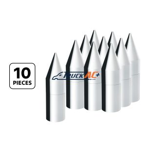 33mm X 7-1/8" Chrome Plastic Tall Spike Nut Cover - Thread-On (10 Pcs) - United Pacific 10372