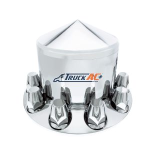Pointed Rear Axle Cover With 33mm Standard Thread-On Nut Covers - Chrome - United Pacific 10261