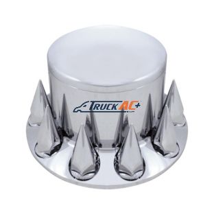 Dome Rear Axle Cover With 33mm Spike Thread-On Nut Covers - Chrome - United Pacific 10275