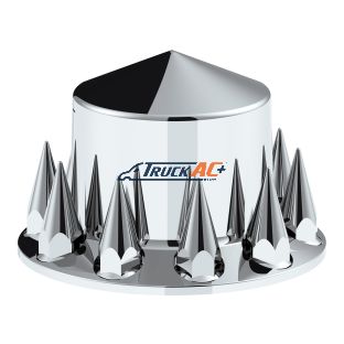 Pointed Rear Axle Cover With 33mm Spike Thread-On Nut Covers - Chrome - United Pacific 10278