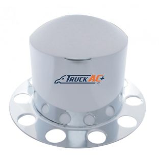 Stainless Dome Rear Axle Cover 2PC Kit For 1-1/2" Nut Cover - Aluminum Wheel - United Pacific 21211