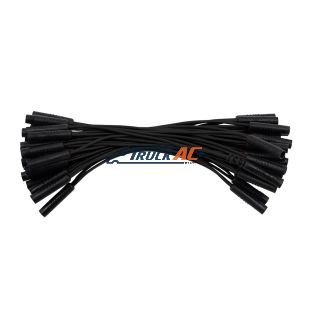 0.180" Female Plug Black Wire Harness With 50 Plugs-6" Lead - United Pacific 34185B