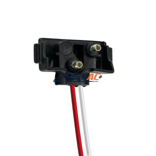 2 Wire Pigtail With 2 Prong Right Angle Plug - 12" Lead (Retail) - United Pacific 34215P