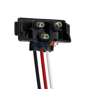 3 Wire Pigtail With 3 Prong Right Angle Plug - 12" Lead (Retail) - United Pacific 34216P