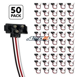 3 Wire Pigtail With 3 Prong Right Angle Plug - 12" Lead (50-Pack) - United Pacific 34216P50